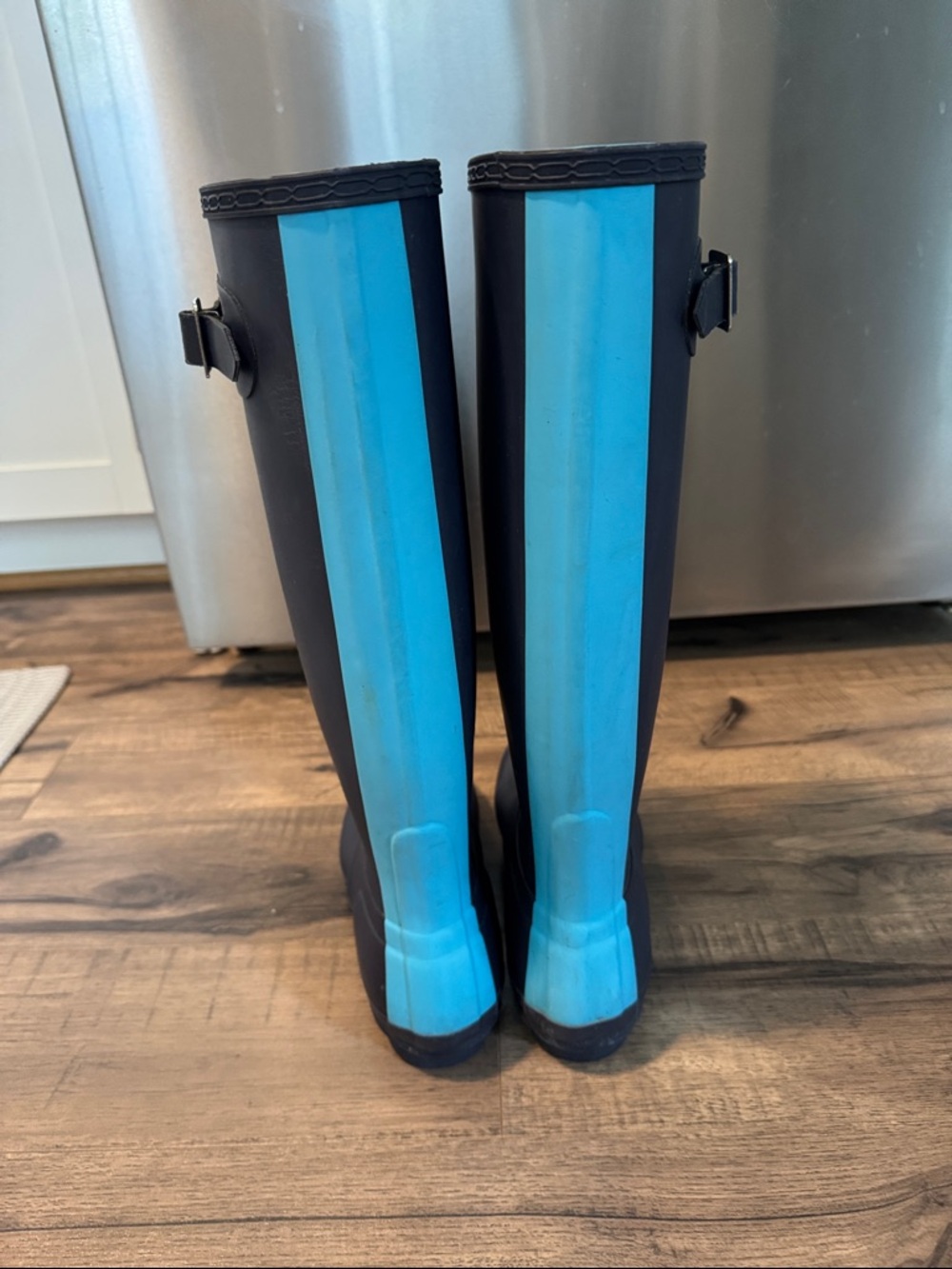Hunter Tall Matte Navy Rubber Boots - Picture 10 of 14